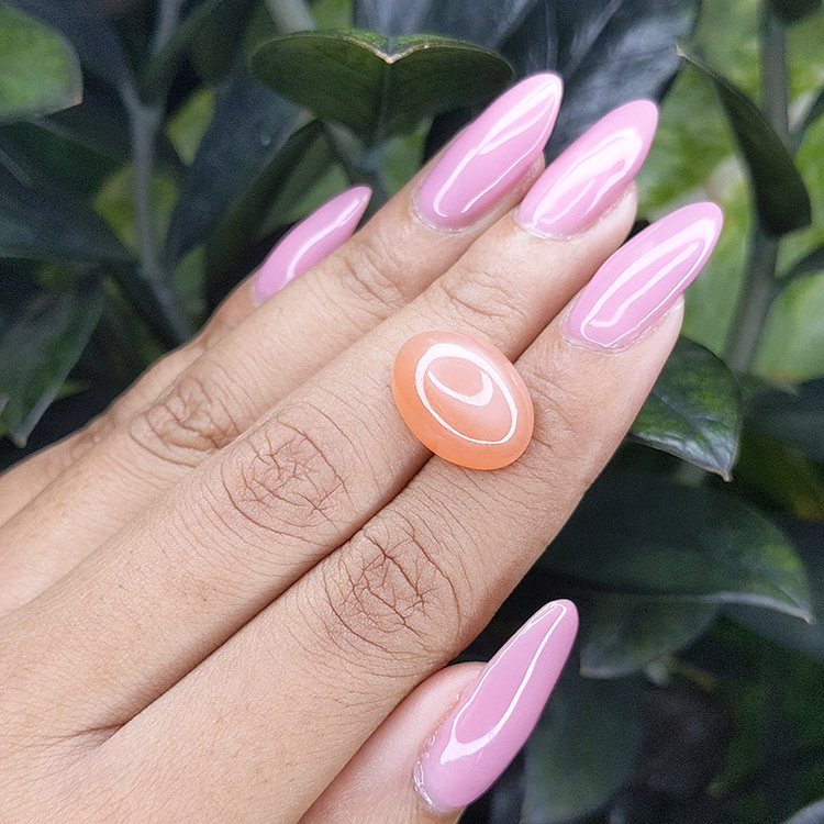 9.96 Ct. Peach Cabochon Moonstone - Image 3