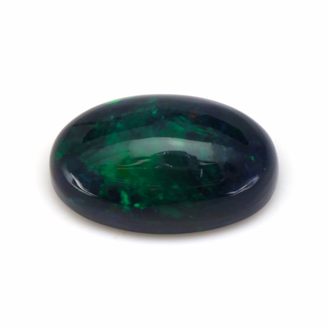 1.00 Ct. Multi Color Cabochon Black Opal (Dark Opal)