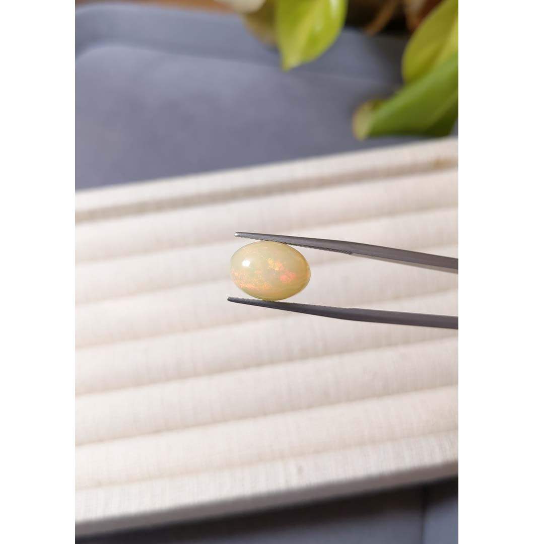 5.84 Ct. Multi Color Cabochon White Opal (Light Opal) - Image 2