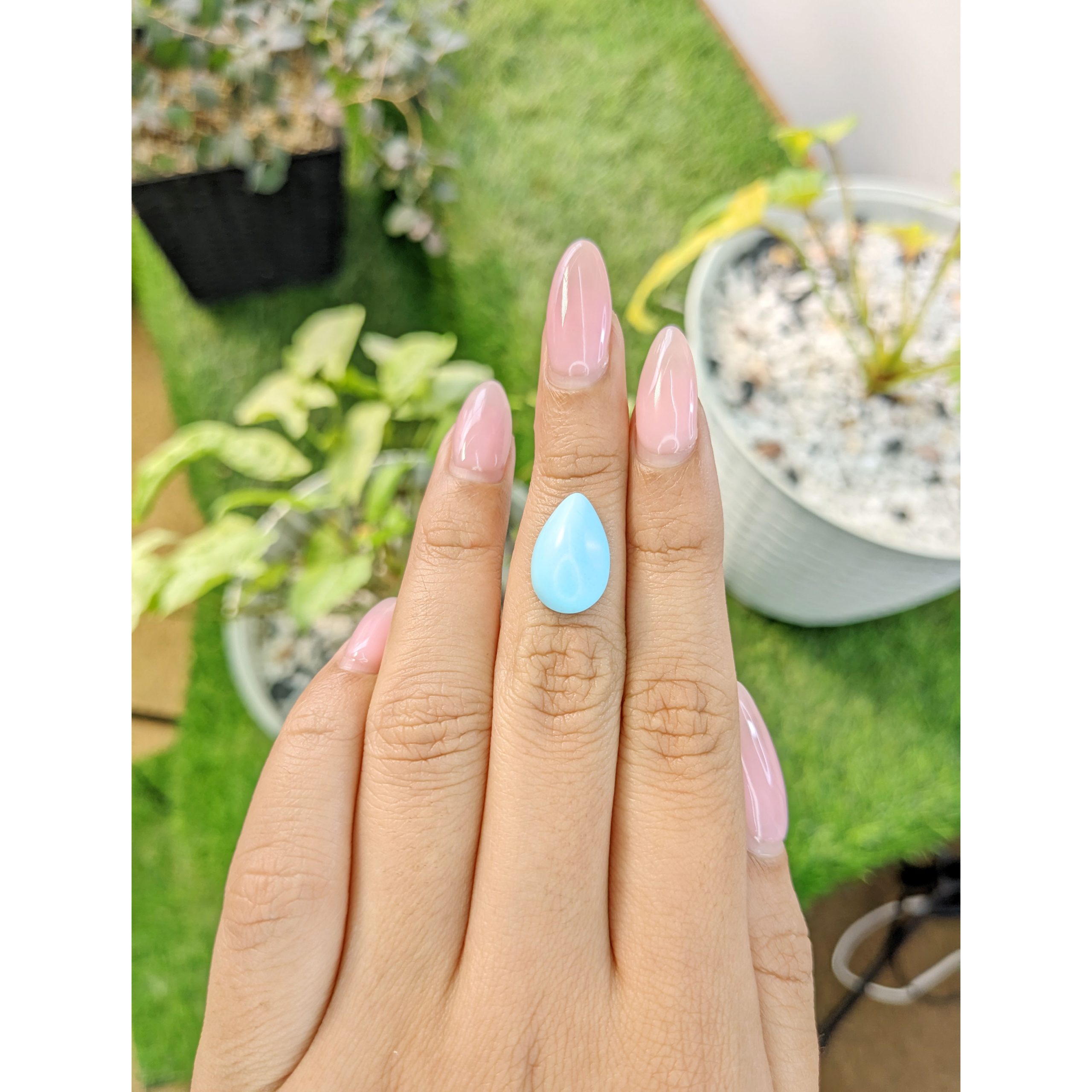 4.98 Ct. Greenish Blue Cabochon Turquoise - Image 3
