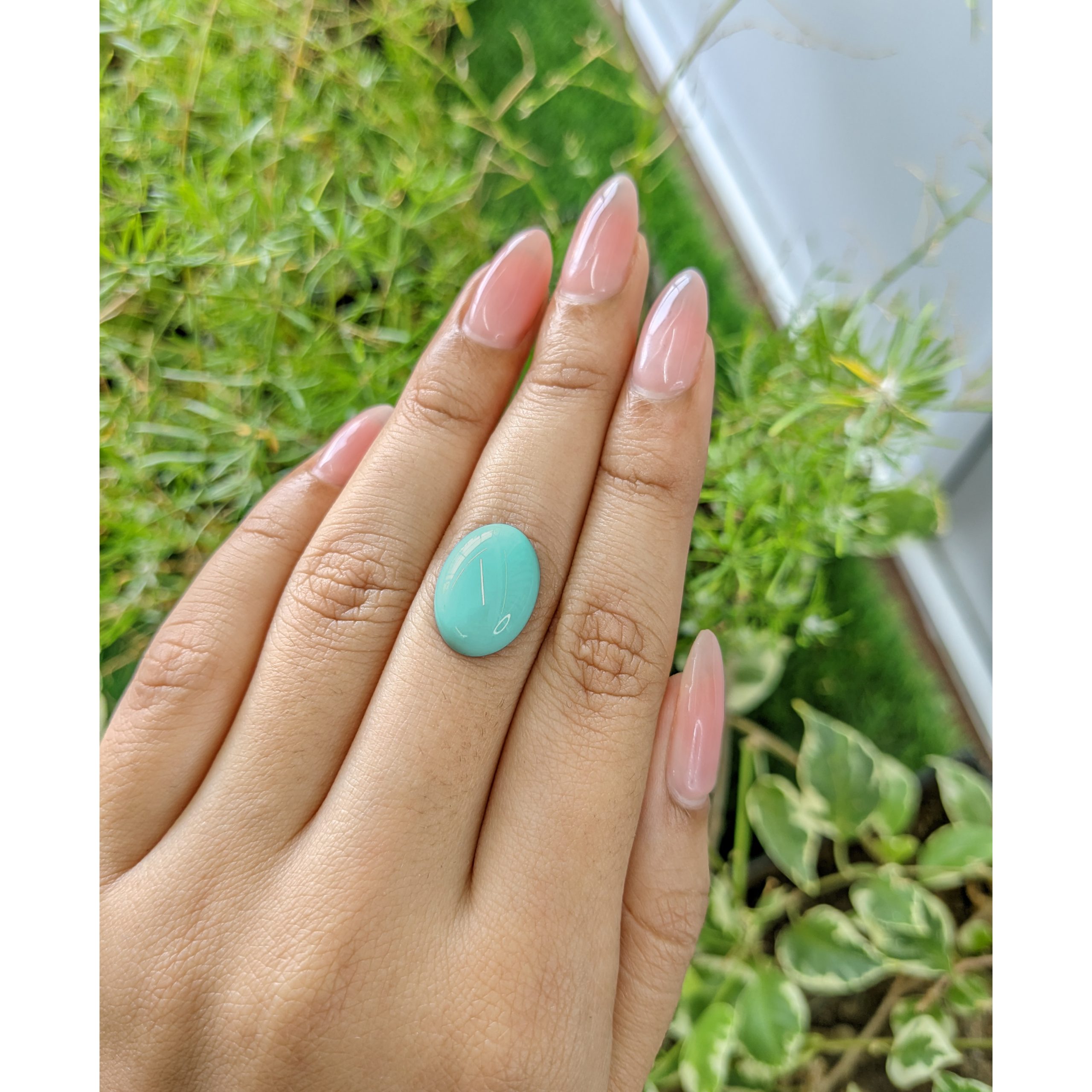 6.83 Ct. Greenish Blue Cabochon Turquoise - Image 2